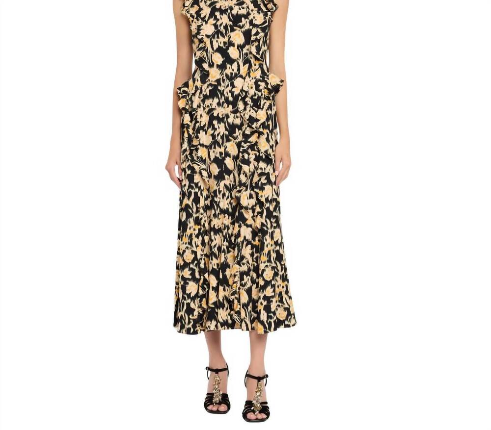 NEW ULLA JOHNSON flo sleeveless midi dress in tourmaline